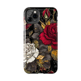 White and Red Roses Gothic Inspired Halloween Tough Phone Cases! Fall Vibes!