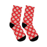 Red Daisy Unisex Eco Friendly Recycled Poly Socks!!! Free Shipping!!! 58% Recycled Materials!