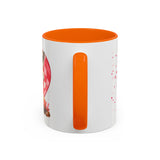 Disco Fox I Love You Valentines Day Accent Coffee Mug (11, 15oz)! Free Shipping! Microwave and Dishwasher Safe! BPA Free