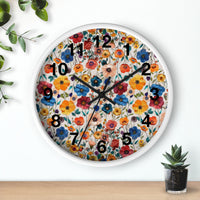 Boho Floral Cream Print Wall Clock! Perfect For Gifting! Free Shipping!!! 3 Colors Available!