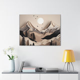 Western/Boho Mountain Scenery in Blacks and Browns Canvas Gallery Wraps!