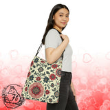 Destiny Print Floral Pink Adjustable Tote Bag with Spacious Zippered Pocket! Check out My Matching Weekender Bag!