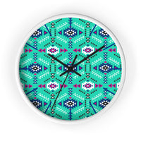 Aztec Print Mint and Navy Wall Clock! Perfect For Gifting! Free Shipping!!! 3 Colors Available!