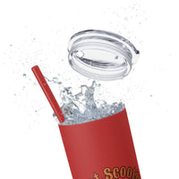 Boot Scootin Spooky Retro Ghost Printed Skinny Tumbler with Straw, 20oz! Multiple Colors! Halloween!