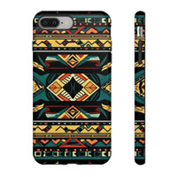 Black Aztec Tough Cases! Cellphone Cases! Multiple Sizes Available! Apple iPhone, Samsung Galaxy, and Google Pixel devices!