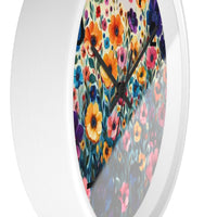 Boho Purple and Orange Ombre Print Wall Clock! Perfect For Gifting! Free Shipping!!! 3 Colors Available!