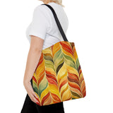 Floral Autumn Watercolor Leaves Fall Vibes Tote Bag!