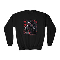 Valentines Day Black Horse Red Hearts Youth Crewneck Sweatshirt! Foxy Kids! Free Shipping!