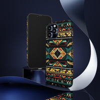 Black Aztec Tough Cases! Cellphone Cases! Multiple Sizes Available! Apple iPhone, Samsung Galaxy, and Google Pixel devices!