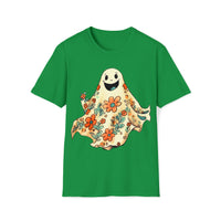 Floral Retro Vintage Ghost Halloween Unisex Graphic Tees! Fall Vibes!