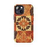 Reddish Orange Star Flower Fall Vibes Tough Phone Cases!