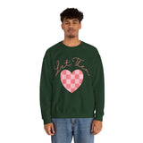 Valentines Day Let Them Plaid Heart Edition Unisex Sweatshirt! Retro! Free Shipping!!!