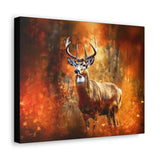 Western Mountain Deer Scenery in Oranges and Browns Canvas Gallery Wraps!