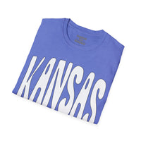 Kansas Groovy Unisex Graphic Tees! Summer Vibes! All New Heather Colors!!! Free Shipping!!!