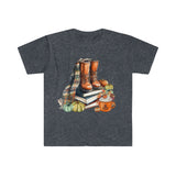 1 Books and Boots Autumn Inspired Unisex Graphic Tees! Halloween! Fall Vibes!