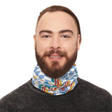 Blue Plaid Smiley Lightweight Neck Gaiter! 4 Sizes Available! Free Shipping! UPF +50! Great For All Outdoor Sports!