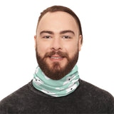 Pastel Green Floral Lightweight Neck Gaiter! 4 Sizes Available! Free Shipping! UPF +50! Great For All Outdoor Sports!