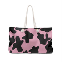 Lavender Mauve Purple Cow Print Vacation Travel Weekender Bag! Free Shipping!!!