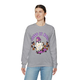 Creep it Real Skate Boarding Retro Ghost Unisex Heavy Blend Crewneck Sweatshirt! Halloween! Fall Vibes!