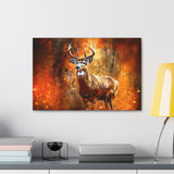 Western Mountain Deer Scenery in Oranges and Browns Canvas Gallery Wraps!