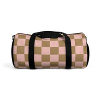 Pink Beige and Cream Plaid Duffel Bag! Free Shipping!!!