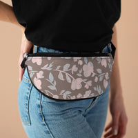 Grey and Pink Florals Unisex Fanny Pack! Free Shipping! One Size Fits Most!