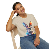 Easter Bunny Glasses With Eggs Unisex Graphic Tees! Spring Vibes! All New Heather Colors!!! Free Shipping!!!