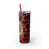 Your So Golden Butterfly Cow Printed Skinny Tumbler with Straw, 20oz! Multiple Colors!