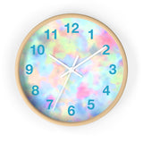 Boho Rainbow Blue Tie Dye Wall Clock! Perfect For Gifting! Free Shipping!!!