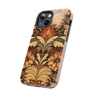 Creamy Brown Floral Fall Vibes Tough Phone Cases!