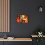 Western Mountain Deer Scenery in Oranges and Browns Canvas Gallery Wraps!