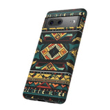 Black Aztec Tough Cases! Cellphone Cases! Multiple Sizes Available! Apple iPhone, Samsung Galaxy, and Google Pixel devices!