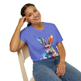 Easter Bunny Glasses With Eggs Unisex Graphic Tees! Spring Vibes! All New Heather Colors!!! Free Shipping!!!