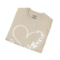 Valentines Day Butterfly Heart Medley White Version Unisex Graphic Tee! All New Heather Colors!!! Free Shipping!!!