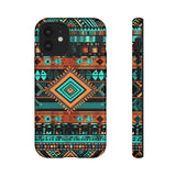 Turquoise Aztec Tough Cases! Cellphone Cases! Multiple Sizes Available! Apple iPhone, Samsung Galaxy, and Google Pixel devices!