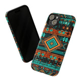 Turquoise Aztec Tough Cases! Cellphone Cases! Multiple Sizes Available! Apple iPhone, Samsung Galaxy, and Google Pixel devices!