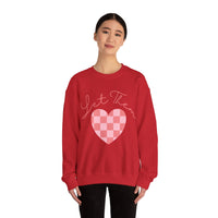 Valentines Day Let Them Plaid Heart Edition Unisex Sweatshirt! Retro! Free Shipping!!!