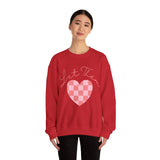 Valentines Day Let Them Plaid Heart Edition Unisex Sweatshirt! Retro! Free Shipping!!!