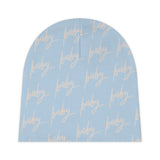 Dusty Blue Baby Beanie in Cursive! Free Shipping! Great for Gifting!