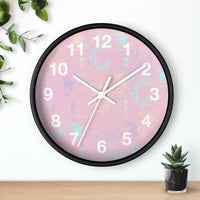 Boho Paint Washed Pink Print Wall Clock! Perfect For Gifting! Free Shipping!!! 3 Colors Available!