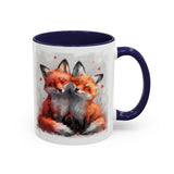 Foxy Lovers Valentines Day Accent Coffee Mug (11, 15oz)! Free Shipping! Microwave and Dishwasher Safe! BPA Free