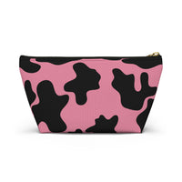 Pink Cow Print Travel Accessory Pouch, Check Out My Matching Weekender Bag! Free Shipping!!!