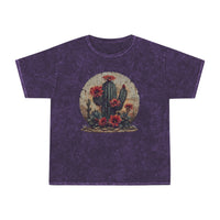 Floral Cactus Distressed Unisex Mineral Wash T-Shirt! New Colors! Free Shipping!!!