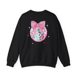 Valentines Day Sweatshirt Xoxo Disco Coquette/Back Printed