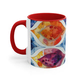 Boho Watercolor Tear Drop Accent Coffee Mug, 11oz! Free Shipping! Great For Gifting! Lead and BPA Free!