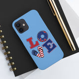 Love Red white and Blue Independence Day Tough Phone Cases!