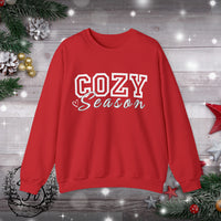 1 Cozy Season Christmas Edition Unisex Heavy Blend Crewneck Sweatshirt! Winter Vibes!