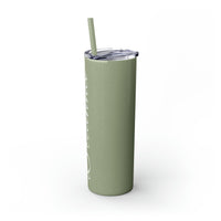 Custom Name Personalized Tumblers Skinny Tumbler with Straw, 20oz! Cursive Writing Option!