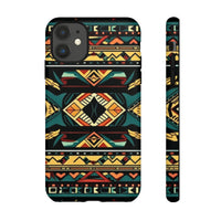 Black Aztec Tough Cases! Cellphone Cases! Multiple Sizes Available! Apple iPhone, Samsung Galaxy, and Google Pixel devices!