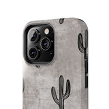 Grey Acid Wash Cactus Western Tough Phone Cases!